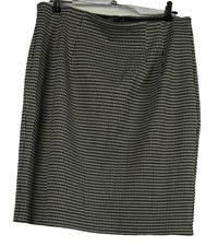Dámská černo-béžová vzorovaná sukně M&S