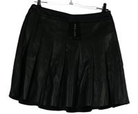 Nové - Dámska čierna koženková sukňa New Look