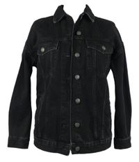 Dámská černá riflová oversized bunda Bershka vel. 32