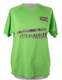 Dámské limetkové sportovní funkční tričko s nápisem 