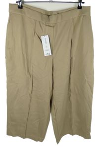 Nové - Dámské béžové culottes kalhoty George