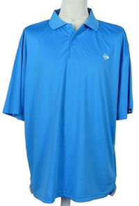 Pánske modré športové tričko s golierikom Dunlop