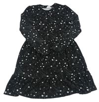 Čierne úpletové šaty s hviezdičkami Primark