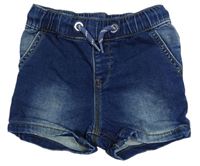 Tmavomodré teplákovo/riflové kraťasy Matalan