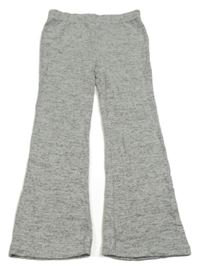 Šedé melírované pletené zvonové kalhoty River Island