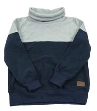 Sivo-tmavomodrá fleecová mikina Yigga