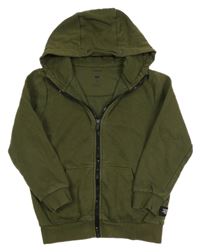 Khaki propínací mikina s kapucí F&F