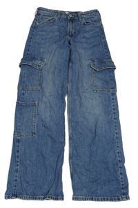 Modré cargo rifle H&M