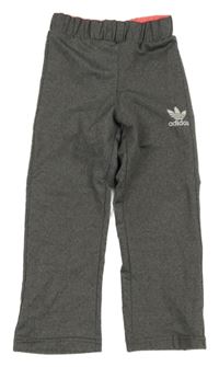 Sivé športové nohavice s logem Adidas