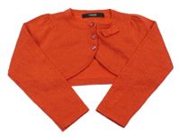 Červené trblietavé svetrové bolerko s mašlou George