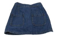 Modrá rifľová sukňa Next