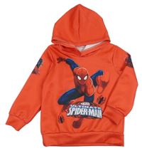 Červená mikina so Spidermanem a kapucňou