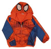 Červeno-modrá jarní šusťáková bunda se Spidermanem Nutmeg