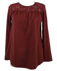 Dámska vínová tunika s čipkou