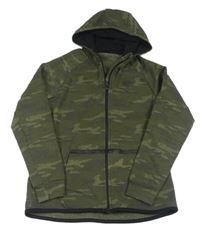 Khaki army propínací mikina s kapucí George