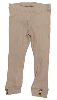 Svetloružové rebrované tepláky s gombíkmi River Island