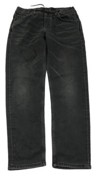 Tmavosivé teplákové skinny rifle Denim Co.