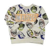 Smotanová mikina s hrdinami Marvel