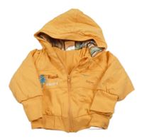 Oranžová prepínaci podšitá mikina s nápismi a kapucňou Liegelind