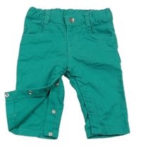 Zelené plátěné kalhoty Topomini