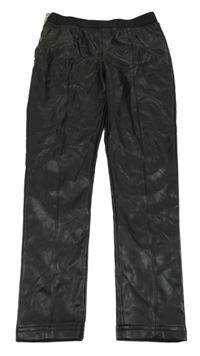 Černé koženkové tregíny River Island
