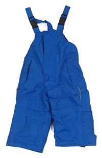 Modré šusťákové laclové oteplovačky Papagino