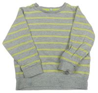 Sivo-žltá pruhovaná mikina M&S