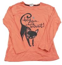 Korálové tričko s mačkou Yigga