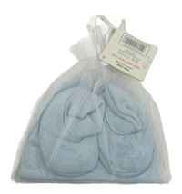 Nové -  2set - Světlemodrá čepice s nápisem + capáčky 