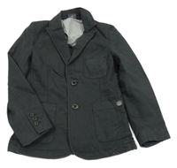 Černé melírované plátěné sako Manguun