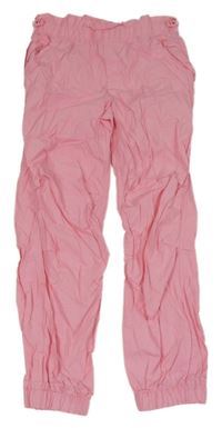 Ružové plátenné cuff nohavice Primark