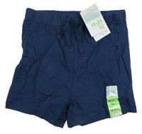 Nové - Tmavomodré bavlnené kraťasy Primark