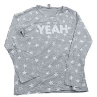 Sivé tričko s hviezdami a nápisom Yigga