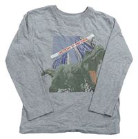 Sivé tričko s dinosaurom John Lewis