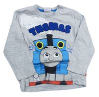 Sivé melírované tričko s Thomasem