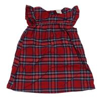 Červeno-barevné kostkované šaty H&M
