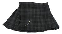 Šedo-bílý kostkovaný zavinovací kilt