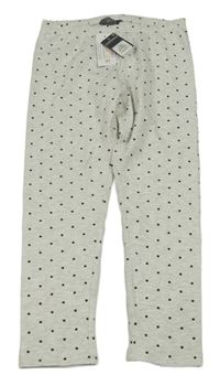 Šedé melírované legíny s puntíky Primark