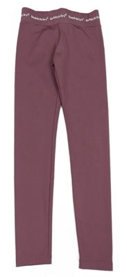 Růžové sportovní legíny s nápisy Bekkin