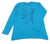Tyrkysové tričko s logem Adidas vel. 176