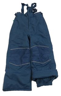 Tmavomodré šusťákové laclové oteplovačky Tchibo