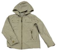 Béžová šusťáková jarní bunda s kapucí La Redoute