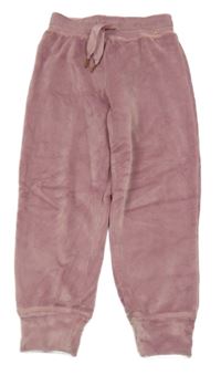 Růžové plyšové kalhoty Next