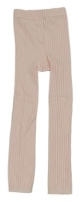 Svetloružové rebrované pančuskové legíny H&M