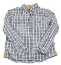 Modro-červeno-biela kockovaná košeľa Benetton