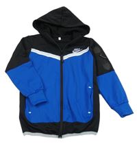 Safírovo-čierna športová prepínaci mikina kapucňou a logem Nike