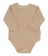 Světlerůžové ažurové pletené body Zara 