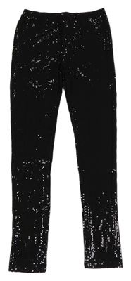 Černé flitrové legíny Dunnes