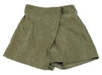 Béžové menšestrové sukňové kraťasy Shein