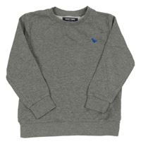 Sivá melírovaná mikina s dinosaurom Next